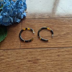 J.Crew Factory | Tortoise Hoop Earrings